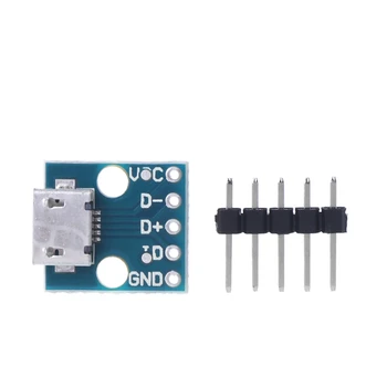 Moterų MICRO USB PANIRTI 5-Pin Pinboard 2.54 mm) 