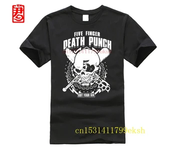Naujas 5FDP Penkių Pirštų Mirties Punch Kaukolė Armijos Logotipas vyrų Black T-Shirt Dydis S-xl T-Shirt vyrams Marškinėliai vyrams