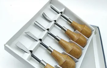Naujas 5vnt woodcut peilis užpakalis/kampas/iškreipti/apvalus/Arc machete dantis Medienos apdirbimo, drožyba, Medienos amatų Spaudinių graver