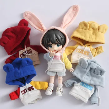 ob11 kūdikių drabužiai triušio ausis megztinis molly kūdikių drabužiai 1/8 1/12 bjd doll drabužius TGS Yoshino lėlės priedai bjd drabužiai