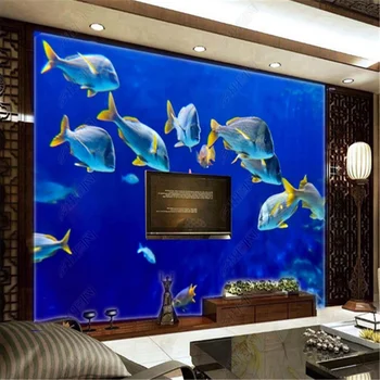 Ocean Park giliavandenių žuvų sienų tapetai kambarį apdaila klounas TV kambarį fono sienos dokumentų namų dekoro