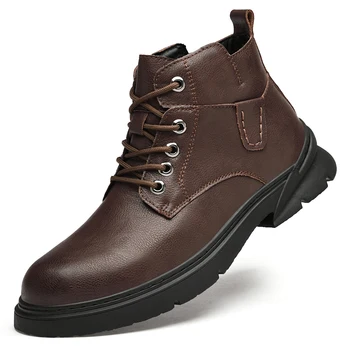 OLOMLB aukštos kokybės įrankius, martin batai suvarstomi mados vyrų oficialų odiniai batai karvės odos žiemos medvilnės batai 38-44 vyrų batai
