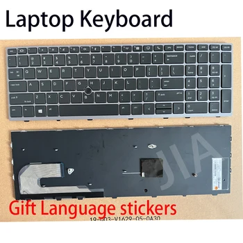 Pakeitimo Klaviatūra HP EliteBook 850 G5 755 G5 850 G6 ZBook 15u G5 Nešiojamas Sidabro spalvos Rėmas