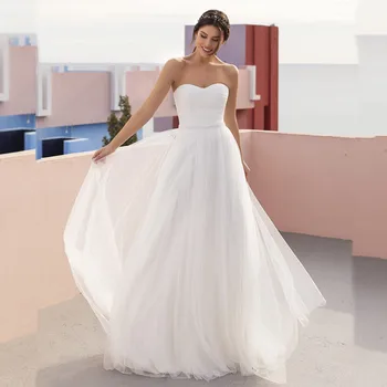 Paprasta Stebėjimo Vestuvių Suknelės 2021 Rankovių Duobute Varčias Dizaino Backless Grindų Ilgis Nėrinių Ruched Užsakymą Moterims