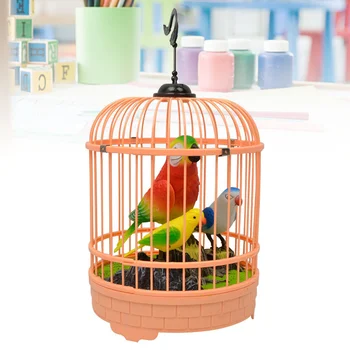 Paukščių Žaislas Papūga Narve Čiauškėjimas Dainavimo Žaislai Asimulatedelectric Birdcage Katė Garso Elektroninę Vaikai Švilpimas Statula