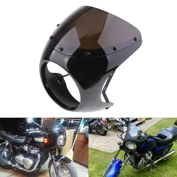 Prekinis, galinis stiklo Vėjo Ekranas Priekinių Žibintų Lauktuvės Motociklo Cafe Racer 7