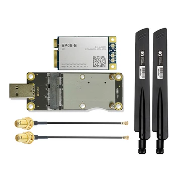 Quectel EP06-E LTE Advanced Cat-6 modulis mini pcie usb adapteris lenta su 38dbi didelis pelnas SMA male 4G antena 15cm U. FL galiuku