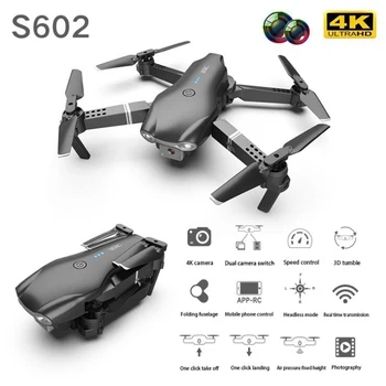 S602 RC Drone 4K Profesinės 1080P 720P HD Kamera Wifi Fpv Oro Fotografija, Sulankstomas Quadcopter Aukštis Paspaudę Dron Žaislai berniukas