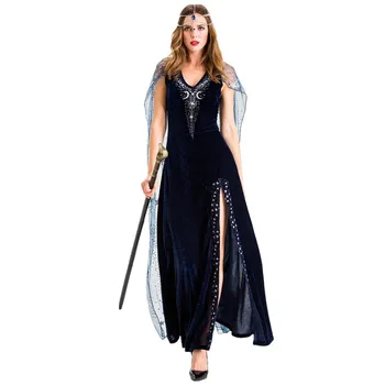 Sexy Moteris Astrologas Diviner Deivė, Carnival Dress Helovinas Šalis Burtininkė Ragana Maskuotis Cosplay Kostiumas