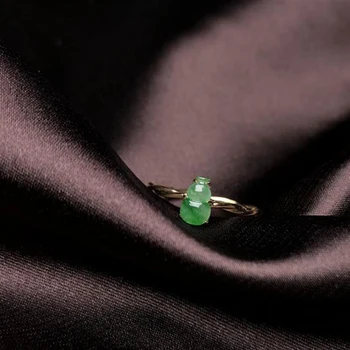 Sidabro inkrustacijos natūrali žalioji chalcedony ponios žiedo atidarymo išskirtinį Kinijos gėlo vestuvių aksesuarai, papuošalai