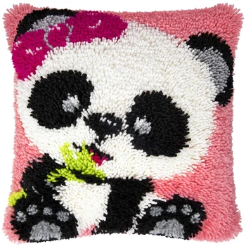Spyna kablys pagalvėlė Drobė siuvinėjimui su modelio kryželiu rinkiniai Amatų ir suaugusiems, Namų dekoro Panda Pagalvėlės Hobis