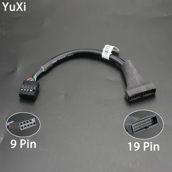 USB 3.0-20 Pin Male Plug USB 2.0 9 Pin motininės Plokštės Moterų Lizdas Kabelis USB Adapteris Keitiklis cd-rom diskelių skydelis