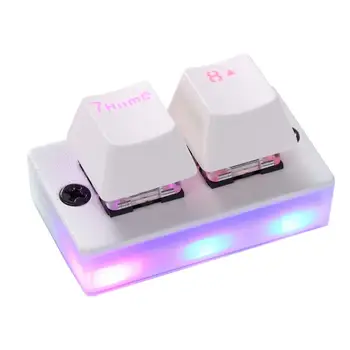 USB Laidinę Mini 2) Klavišas Klaviatūra Hot Swap RGB LED Viena Ranka Programavimo Nešiojamų Mechaninė Žaidimų Klaviatūra Nešiojamas KOMPIUTERIS