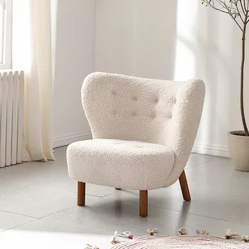 Vienas atsitiktinis sofa-lova, kėdės kambarį italijos baltas ėriukų aksomo dizainerio kėdė italijos sofa nustatyti mažas gyvenamasis kambarys sofos