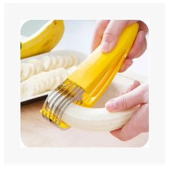 Virtuvės Dalykėlių Nerūdijančio Plieno Bananų Slicer Cutter Vaisių, Daržovių Įrankiai Salotos Maker Virimo Virtuvės Įrankiai