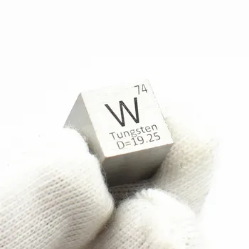 Volframo wolfram Elementas W Kubas 3N5 99.95% Pažymėtos Lazeriu mokslinių Tyrimų Elementas Medžiaga Aukšto Temperature10 MM
