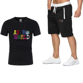 Vyriški sportiniai ir laisvalaikio aukštos kokybės marškinėlius sporto kostiumas vyriški bėgimo sporto trumparankoviai sportiniai, vyriški T-shirt 2 komplektai