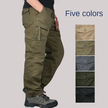 Vyrų Lauko Kelnės Laisvalaikio Kelnės Multi-pocket darbo drabužiai Laisvi Didelio Dydžio Daugiafunkcinis Tactical Kelnes Sweatpants