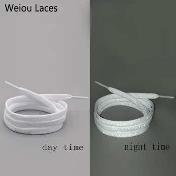 Weiou 7mm Butas Gražus Laiškas, Spausdinti 3M šviesą Atspindinčios Japonų Katakana Kanji Plastikiniai Batraiščių Patarimai Spausdinti Raišteliais Už sportinius Batelius