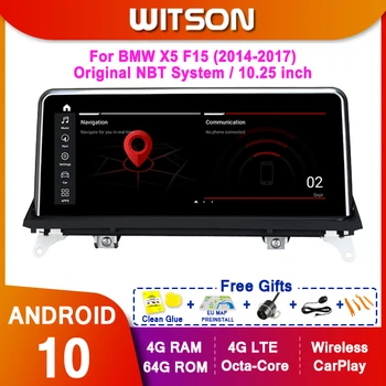 WITSON Android 10.0 8 esminių Automobilio multimedijos grotuvas BMW X5 F15/X6 E71 (2014-2017) Originalus NBT Sistema
