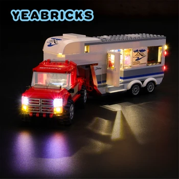 YEABRICKS LED Šviesos Rinkinys 60182 Pickup ir Namelių Statyba Blokai Rinkinį (NĖRA Įtraukti į Modelį), Plytos, Žaislai Vaikams